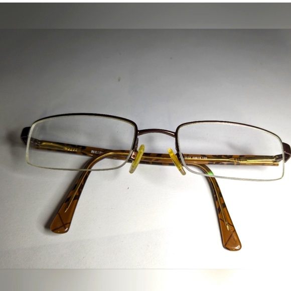 Burberry Vintage Half Rimless Eye Glasses with Case -Authentic - Picture 2 of 8